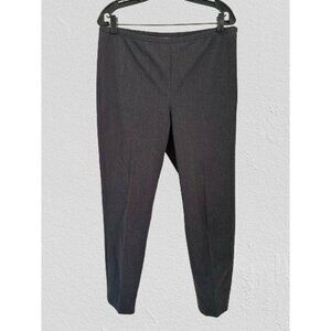J. McLaughlin Gray Pants Cotton Spandex Site Zipper Tapered Leg Size 12